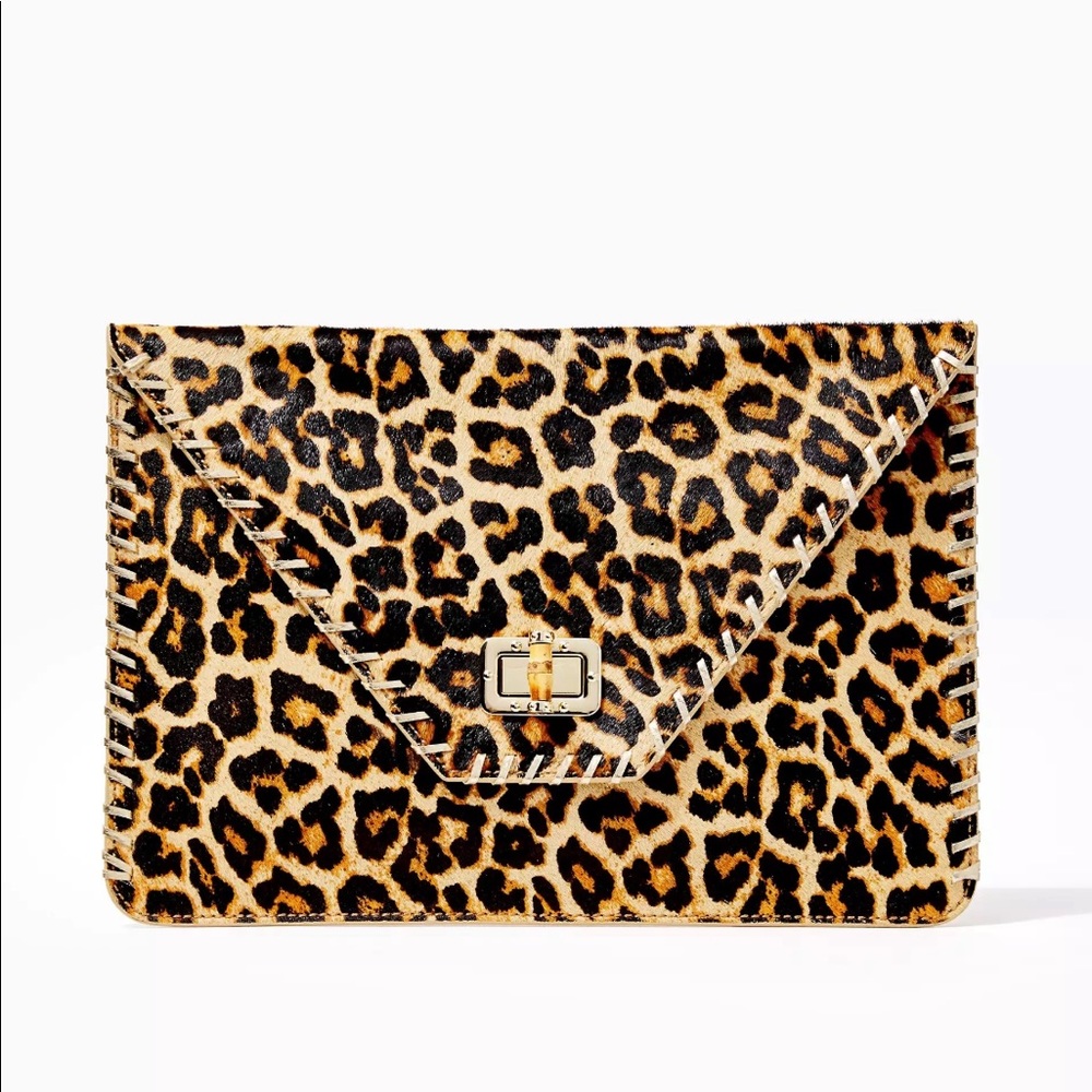 Lilly Pulitzer celina clutch leopard